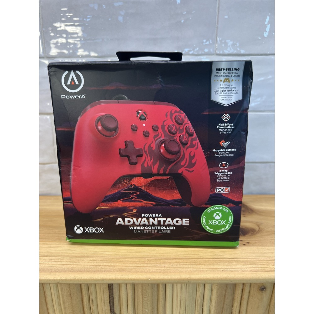 PowerA Advantage Wired Xbox Controller Red Flame Hall Effect Series X|S PC NEW